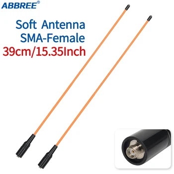 1/2 шт. ABBREE AR-771C SMA-Female 15-Дюймовая Антенна VHF/UHF 144/430 МГц для Baofeng UV-5R UV-13 PRO UV-82 BF-888 Двухстороннее Радио