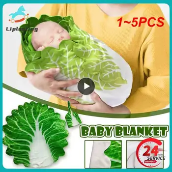 1 ~ 5ШТ Детские одеяла из пекинской капусты, Набор для пеленания новорожденных, Переносная кровать, Постельное белье для пеленания Kawaii Baby Wrap 85 * 85 см Унисекс