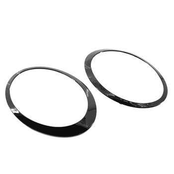1 пара накладных колец для фар, черный ABS Для MINI Cooper S F55 F56 F57 2014-2019