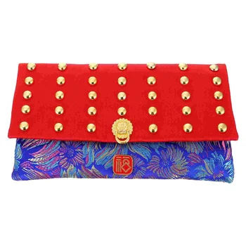 1 шт. изящный китайский кармашек для денег, ткань с вышивкой, красный пакет, мешочек для благословения денег