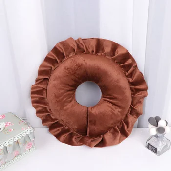 1 шт. салонная U-образная подушка для массажа лица во время сна в положении лежа, полая подушка для головы (темно-кофейная)