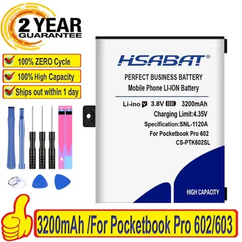 100% новый аккумулятор HSABAT 3200 мАч CS-PTK602SL Для Pocketbook Pro 602/603/612/902/903/912/920
