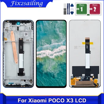 100% Тест Для Xiaomi POCO X3 ЖК-Дисплей С Сенсорным Экраном Digitizer В Сборе Для POCO X3 Pro NFC LCD M2102J20SG Замена Деталей Дисплея