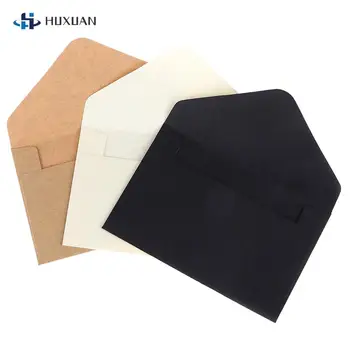 20 ШТУК конвертов размером 10,5 * 6,7 см, классические белые черные Крафт-бланки, мини-бумажные конверты для окон, Конверт для приглашения на свадьбу, подарок