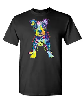 2019 Новая летняя Модная крутая футболка ON MY OWN - Pitbull puppy dog - Дин Руссо - Мужская хлопковая футболка, Повседневная футболка