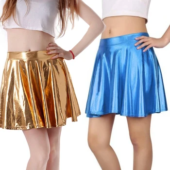2023 Женская танцевальная юбка, одежда для выступлений, сексуальная кожаная мини-юбка с высокой талией, танцевальные юбки для клубных вечеринок