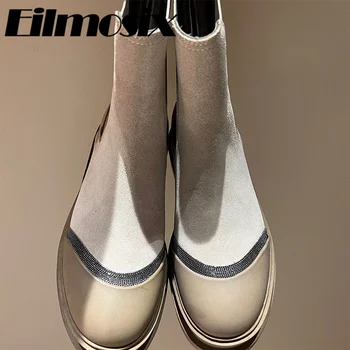 2023 Новые полусапожки итальянского бренда с металлическими бусинами, женские ботинки 