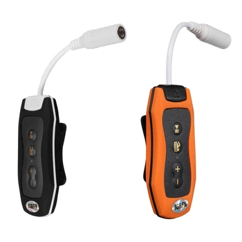 2X8 ГБ MP3-плеер для плавания под водой, спа + FM-радио, водонепроницаемые наушники, черный и оранжевый