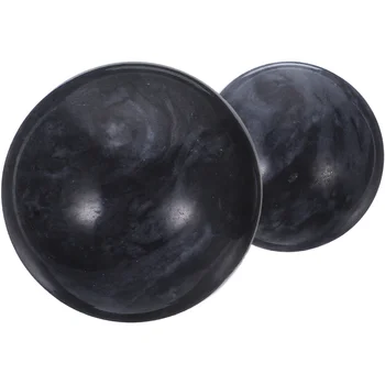 2шт Нефритовые шарики для рук Baoding Balls Китайские шарики для акупунктурных точек Мячи для упражнений для рук (черные) Массажные
