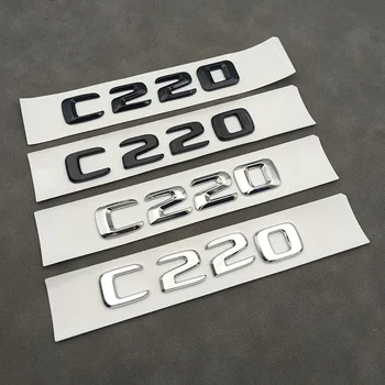3D ABS Черный C 220 C200 Буквы Логотипа Значок Багажника Автомобиля Наклейка Для Mercedes Benz C220 W204 W205 C220 Наклейка С Эмблемой Аксессуары
