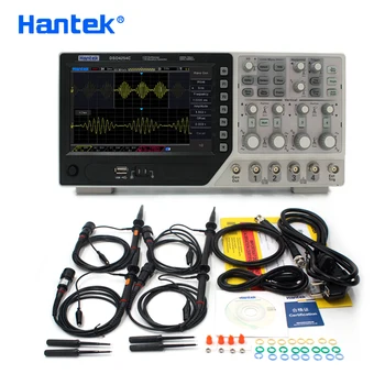 4-канальный Цифровой осциллограф Hantek DSO4254C 250 МГц С поддержкой ЖК-ПК Портативные USB-осциллографы + EXT + DVM + Функция автоматического определения диапазона