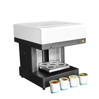 4 Чашки Кофе-Принтера Latte Art Coffee Printer Machine со Съедобным Чернильным Картриджем Автоматический Кофейный Принтер для Торта, Капучино, Печенья, Макаруна