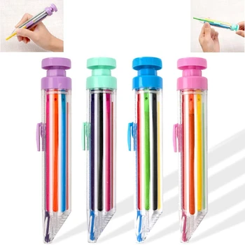 4шт вращающихся цветных карандашей для детей, художественные Цветные бытовые карандаши
