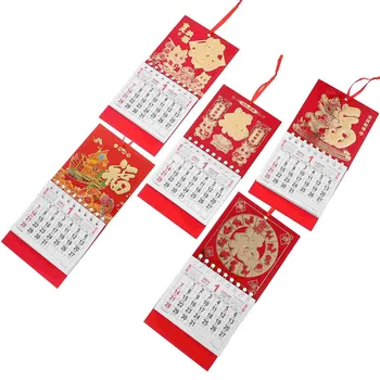 5 Шт Мини-Благословляющий Персонаж Настенный Календарь Китайский Новогодний Подарок Ежедневная Порванная Рука