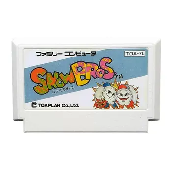 8-битный игровой картридж Snowbrothers для 60-контактной игровой консоли TV японской версии