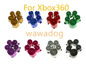 8 комплектов кнопок контроллера Xbox 360 Алюминиевый металлический материал ABXY Bullet Buttons Kit Замена для Xbox360