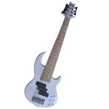 8-Струнная электрическая бас-гитара в белом корпусе с 3 звукоснимателями, предложение по индивидуальному заказу