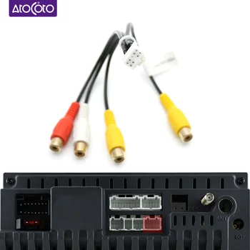 AtoCoto 10-контактный разъем автомагнитолы навигации Радио 4 RCA Аудио-видео Камера заднего вида В жгуте проводов Соединительный кабель-адаптер