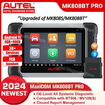 Autel MaxiCOM MK808BT PRO Инструменты Диагностики Автомобилей OBD2 Автомобильный Сканер 38+ Услуг Инструмент Двунаправленного Сканирования PK MK808 S MK808BT
