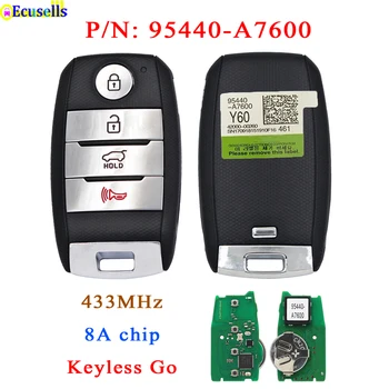 Ecusells 4 Кнопки Keyless Go Smart Remote Брелок FSK 433 МГц с чипом 8A DST128 для Kia Cerato 2016 P/N: 95440-A7600