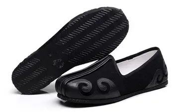 EU34 ~ EU47 Даосский облачный крюк обувь боевые искусства кунг-фу обувь даосизм тайцзи ушу кроссовки черный высокое качество