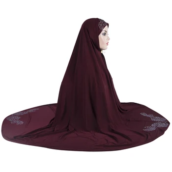 H222 Макси размер XXL 120*110 см мусульманский молитвенный Хиджаб Амира натягивает Шарф на голову исламские шарфы Тюрбан Шапки Капот