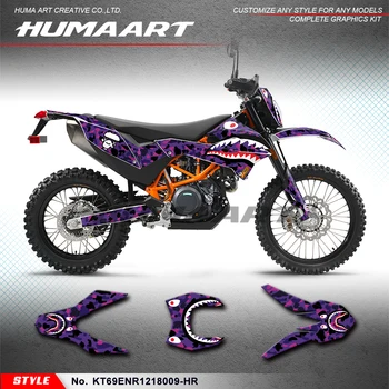 HUMMART Enduro Race Motorbike Пользовательские Наклейки Motor Graphics Kit для KTM 690 SMC-R SMC R Enduro 2012 2013 2014 2015 2016 2017 2018