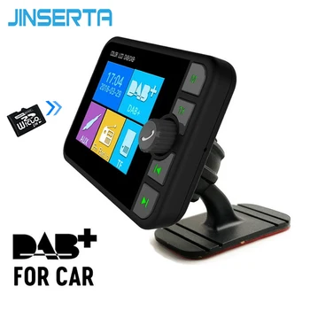 JINSERTA Автомобильный DAB Беспроводной Bluetooth FM-Радиопередатчик Приемник USB Громкой Связи с антенной Автомобильные MP3-Плееры Дальнего действия