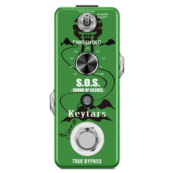 Keytars LEF-319 S.O.S Педаль гитарных эффектов Hard Soft 2 режима Глушитель для электрогитары