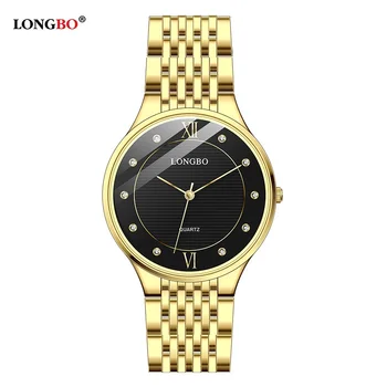 LONGBO Модный бренд класса люкс для женщин Rhinstone для отдыха, женские 30-метровые водонепроницаемые кварцевые часы со стальным ремешком, аналоговые наручные часы