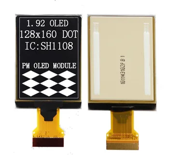 maithoga IPS 1,92-дюймовый 5PIN/30PIN HD Белый OLED-экран SH1108 Контроллер 128 * 160 SPI / IIC/Параллельный интерфейс (плата/ Без платы)