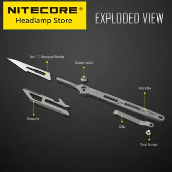 Nitecore NTK07 TC4 Цельный Нож Из Титанового Сплава с ЧПУ Ультратонкий Легкий Мини Портативный Тактический для Выживания Охота EDC