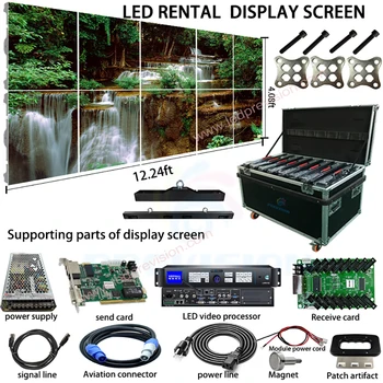 P4 P5 Led Screen Rental 640*640mm Outdoor High Definition Event Concert Stage Background P4 LED Video Wall Аренда Экранов дисплея
