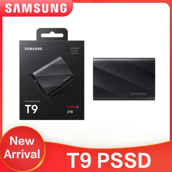 Samsung T9 Портативный SSD-Накопитель 1 ТБ 2 ТБ 4 ТБ Внешний Твердотельный Диск USB 3,2 Gen2X2 T9 PSSD Высокой Совместимости Для Ноутбука Настольного ПК