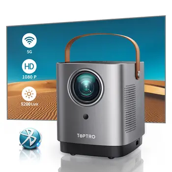 TOPTRO TR23 Проектор Портативный 5G WIFI Bluetooth Проектор 9200 Люмен С Поддержкой 1080P Домашний Кинотеатр Наружный Проектор Пылезащитный