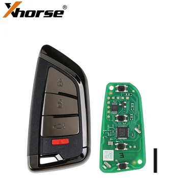 Xhorse XSKF21EN Smart Remote Key Memoeial Knife Style II 4 кнопки блестящего черного цвета, одна штука