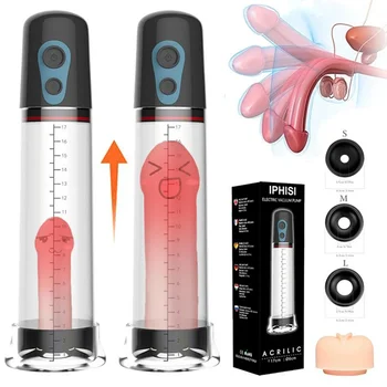 Автоматический насос-увеличитель пениса Перезаряжаемый USB Насос для пениса Секс-игрушки для мужчин Насос для члена Вакуумный насос-удлинитель пениса Penile 18