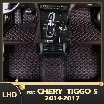 Автомобильные коврики для Chery Tiggo 5 2014 2015 2016 2017 Пользовательские Автоматические накладки для ног Автомобильные Ковровые покрытия Аксессуары для интерьера