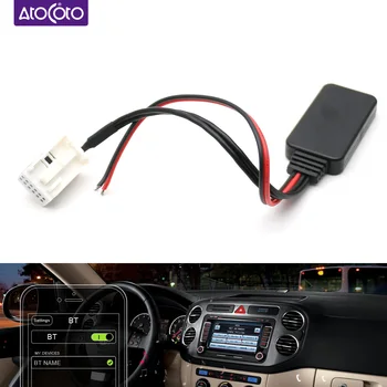 Автомобильный Bluetooth-совместимый 12-Контактный Разъем Aux Кабель-Адаптер для VW MFD3 RCD RNS 210 310 315 510 Радио Стерео Аудиовход Приемник