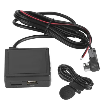 Автомобильный адаптер AUX Пластиковый адаптер AUX для автомобиля, музыкальный приемник Bluetooth для микрофона, USB-накопитель для TF-карты
