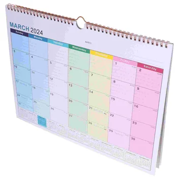 Английский настенный календарь на 2024-2025 гг. Всего 18 месяцев Настенный календарь для дома