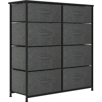 Башенный шкаф BOUSSAC с 8 выдвижными ящиками - Тканевый комод большой емкости, органайзер для спальни, гостиной и туалета