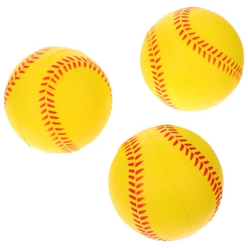 бейсбольные мячи 3шт Тренировочные Бейсбольные мячи Софтбол для детей и подростков Безопасная практика нанесения ударов на поле