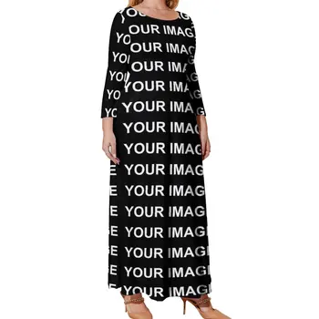 Ваш образ Индивидуальное Платье Индивидуальный Дизайн Уличная Одежда Платья в Богемном стиле С Длинным Рукавом Винтажное Платье Макси Плюс Размер Vestidos