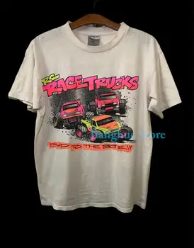 Винтажная футболка 90-х RC Race Truck с радиоуправлением Car Action, футболка большого размера, хлопковая повседневная мужская футболка, женские футболки, топы