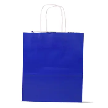 Высококачественный Бумажный Мешок из Крафт-бумаги Чистого Цвета Для Подарочной Сумки Для Покупок В Супермаркете С Пользовательской Печатью Логотипа