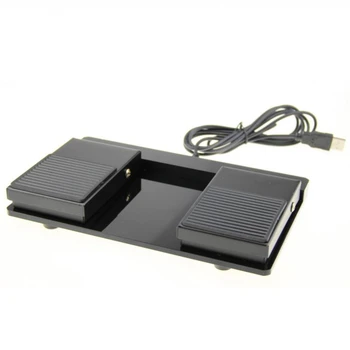 Двухзначный игровой ножной переключатель USB, ножная кнопка USB, металлическая педаль, может имитировать клавиатуру и мышь