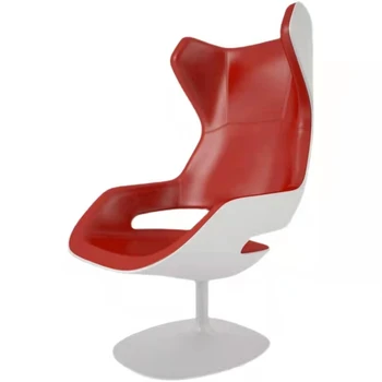 Дизайнерский легкий роскошный вращающийся художественный стеклопластик особой формы, офис продаж отеля, модельный зал, кресло для отдыха, сетчатый красный стул