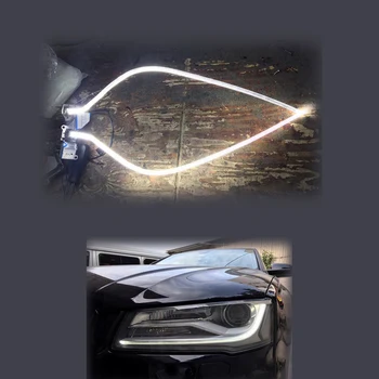 Для Audi A8 D4 2014-2017 Ксеноновая Фара Автомобиля DRL Дневной Ходовой Свет Направляющая Планка