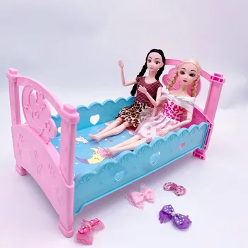 Для детей игровой домик милая имитация принцессы кукольная кроватка двуспальная кровать мебель для куклы Барби игрушки аксессуары